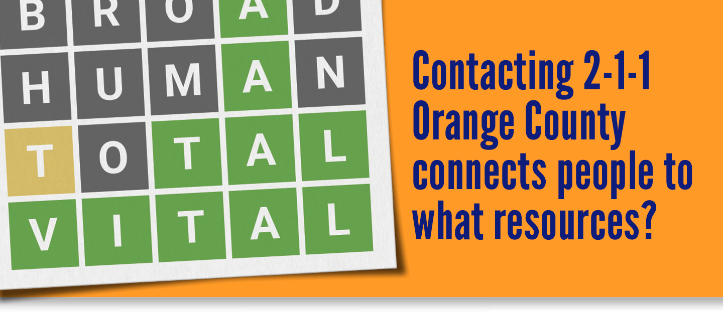 Contacting 2-1-1 Orange County connects people to what resources?