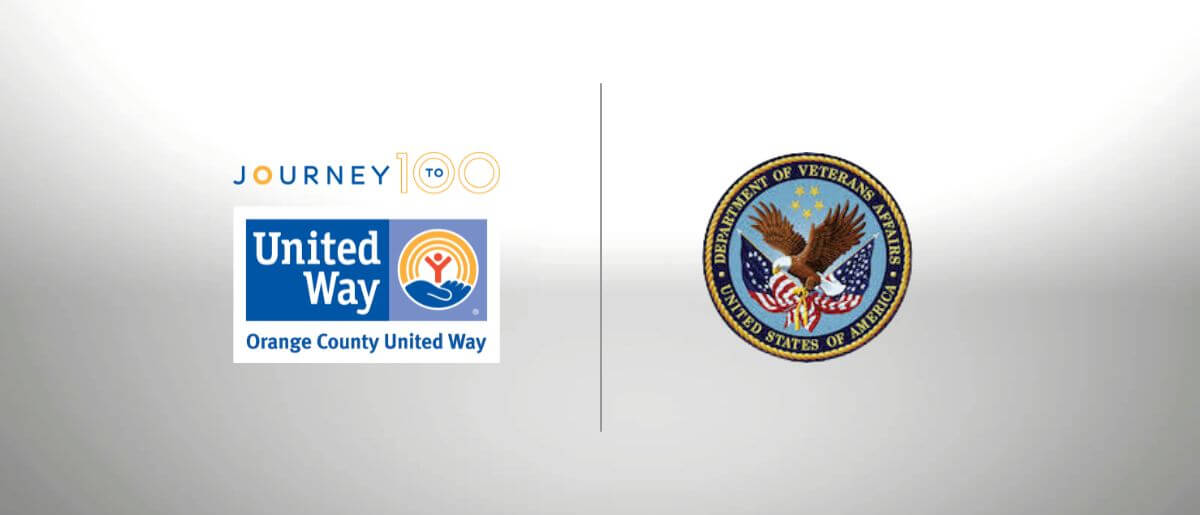 Orange County United Way Journey to 100 logo and U.S. Department of Veteran Affairs logo